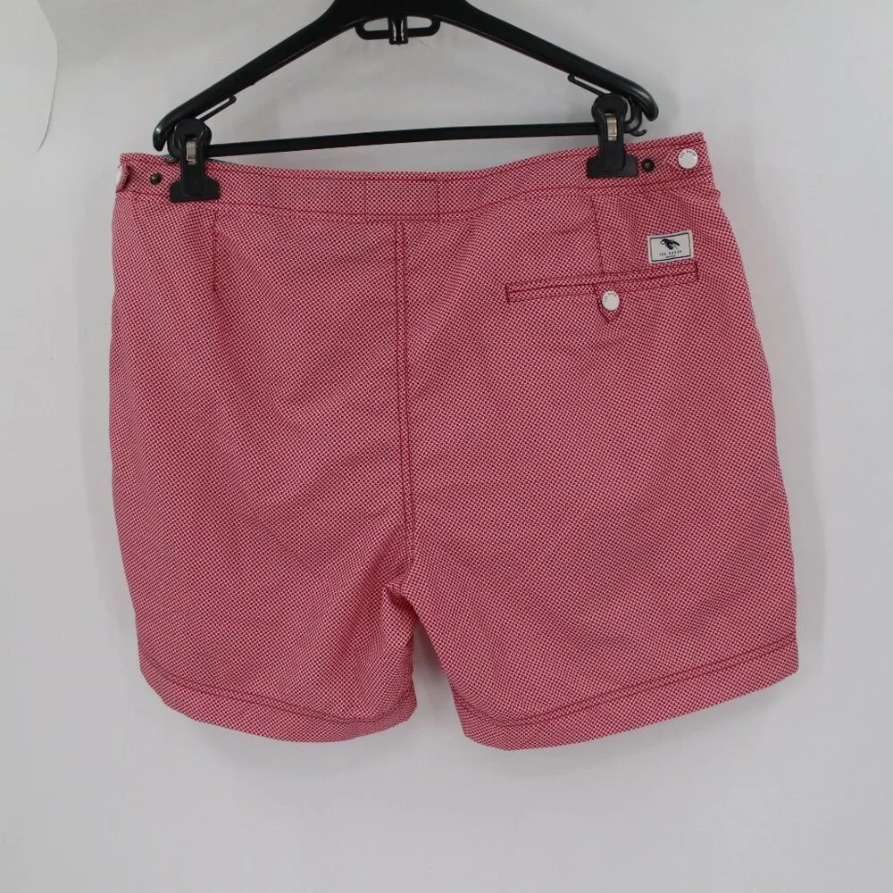 NWT TED BAKER Gatley Swim Trunks Mens 5 pink mesh Lined Lobster Geo Print shorts